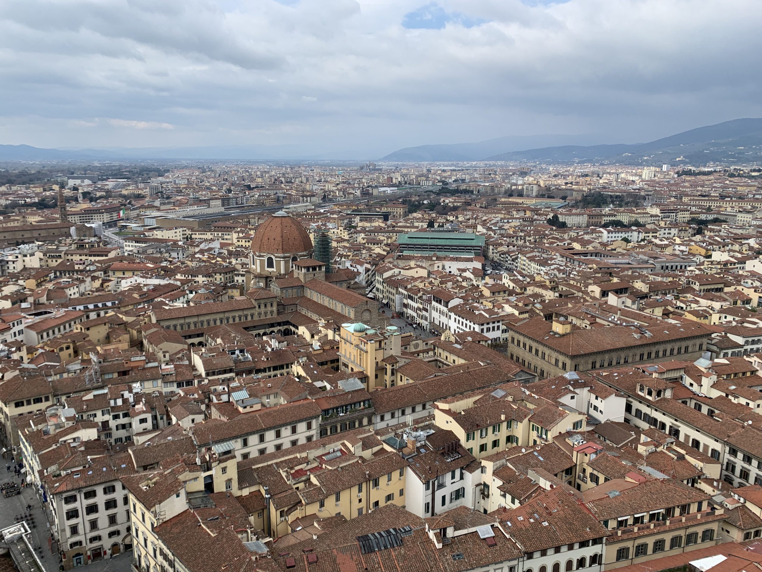 The most beautiful city view from the top of the Duomo