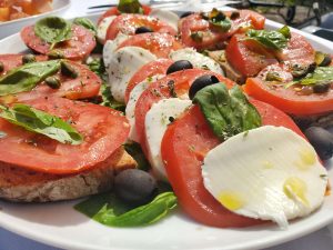 There's nothing better than a bruschetta and caprese.