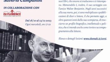 Gershom Scholem: a New Course Organized by Shemah at ISI Florence